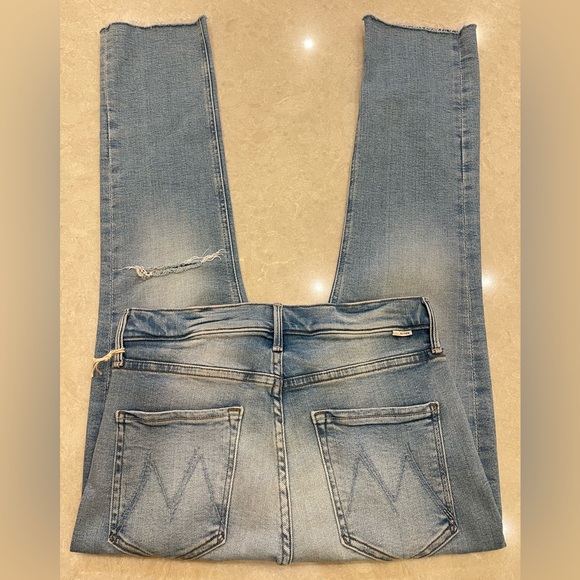 NEW Mother Denim The Mid Rise Dazzler Ankle Fray in Hopeless Romantic 28 - Picture 4 of 9